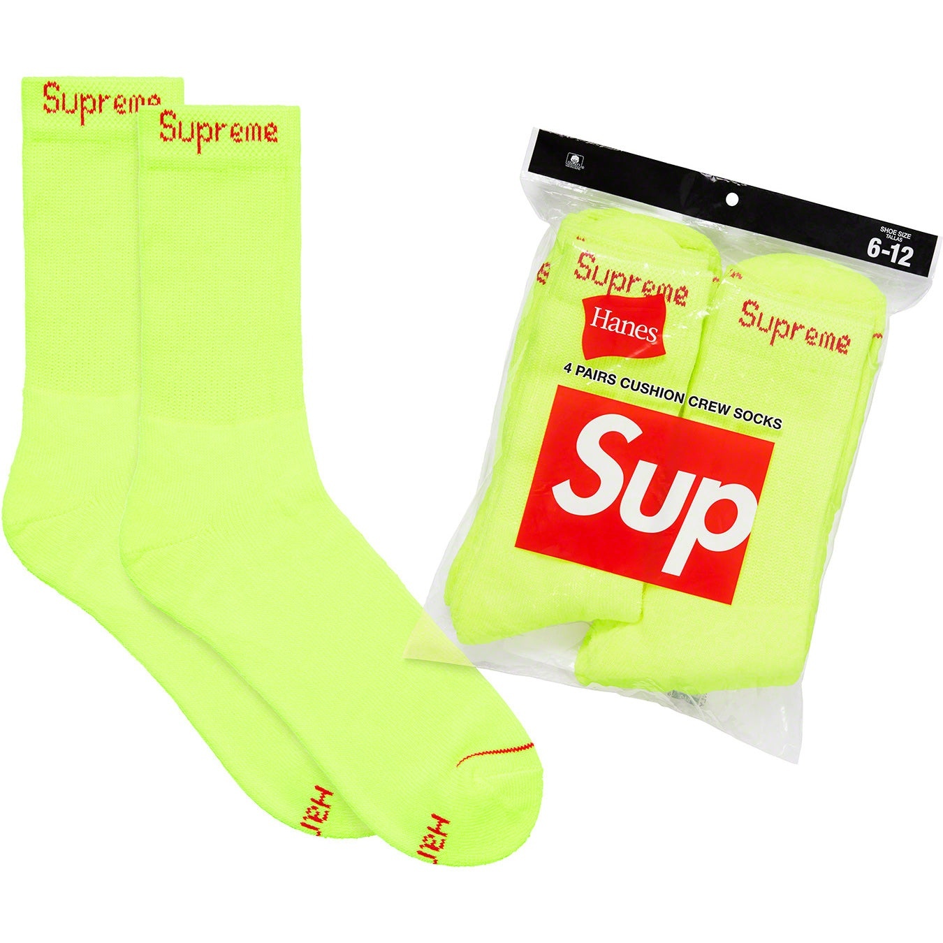 Supreme®/Hanes® Crew Socks (4 Pack) view 4